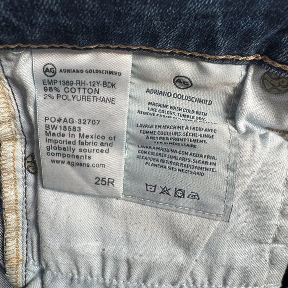 Adriano Goldschmied Jeans Womens 25 Blue Skinny Ankle Low Rise Dark Wash - Picture 5 of 12